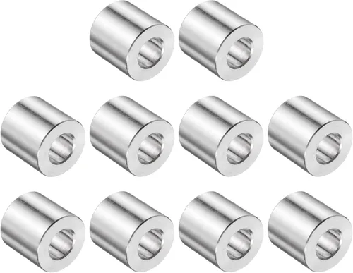 Vista 130 de uxcell 10 piezas de espaciador de acero inoxidable de 3/8" de diámetro interno x 3/4" de diámetro exterior x 1" de longitud, espaciador de rosca