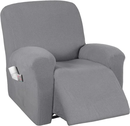 Vista 11 de PrinceDeco Funda para silla reclinable, 1 pieza, funda elástica para silla reclinable, protector de muebles con parte inferior elástica para silla