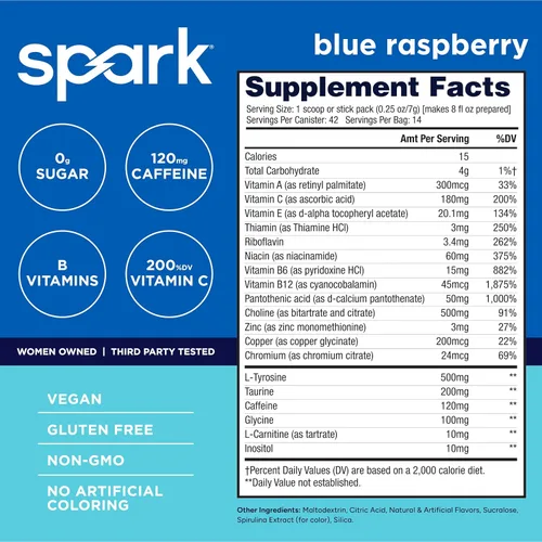 Vista 2 de AdvoCare Spark - Mezcla de bebida energética - Suplemento de vitaminas y aminoácidos - Apoya la energía y la concentración* - Apoyo inmunológico