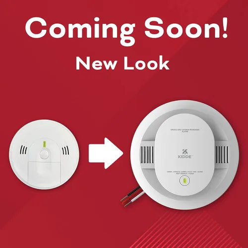 Vista 2 de Kidde Detector de humo y monóxido de carbono con cableado, respaldo de batería, interconectable, indicadores de luz de advertencia LED