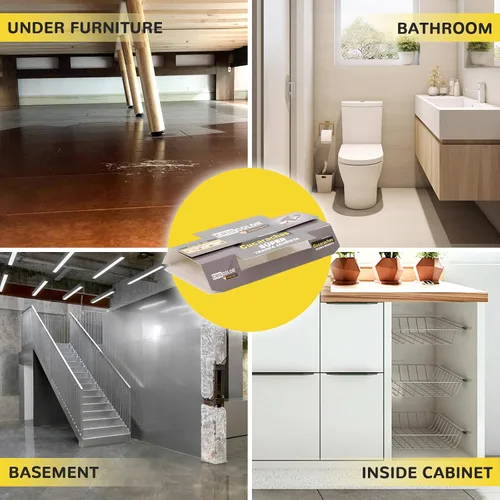 Vista 6 de Trampas de pegamento para cucarachas en forma de casa (paquete de 2) trampas adhesivas fáciles de usar para un control eficaz de cucarachas aptas