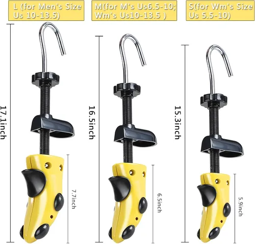 Vista 4 de Msentuo Estirador de zapatos, longitud y ancho ajustables para hombres y mujeres, ampliador de zapatos ajustable de 4 vías
