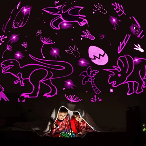 Vista 4 de Juguetes de dinosaurio para niñas, juguete de proyección de dinosaurio 2 en 1, juguetes de automóvil para niños de 2 a 10 años, juguete de Pascua