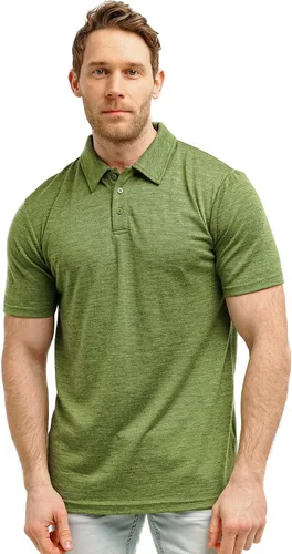Vista 19 de 100% Merino Wool Polo Shirt Men - Short & Long Sleeve Shirt Base Later Negro