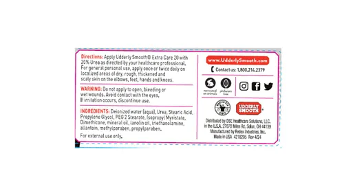 Vista 12 de Udderly Smooth Extra Care Crema hidratante profunda para manos/cuerpo con 20% de urea, sin perfume, 8 onzas Crema hidratante intensiva, crema