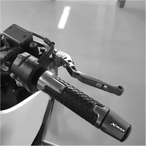 Vista 6 de Motorcycle Handle Bar End Weight Handlebar Grips Cap Anti Vibration Silder Plug for XMAX300 XMAX400 X-MAX 125 250 300 400 (Color : Black)