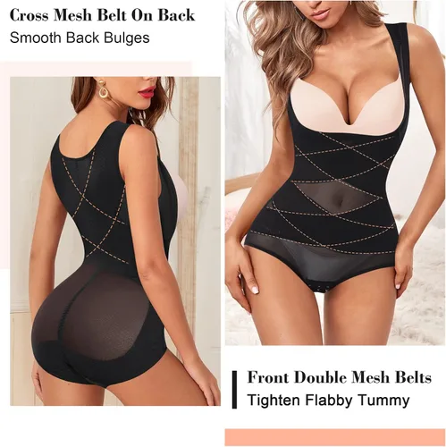 Vista 3 de CYDREAM Body moldeador de abdomen para mujer, moldeador de cuerpo, Faja más delgada, entrenamiento de cintura faja, levantamiento de glúteos, faja