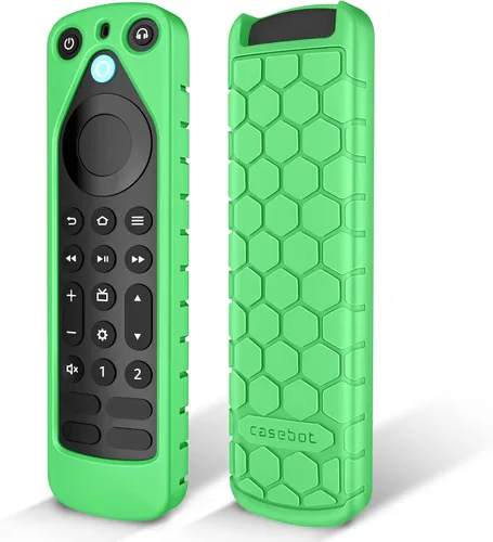 Vista 8 de CaseBot Funda para Alexa Voice Remote Pro (versión 2022) – Honey Comb ligera, antideslizante, a prueba de golpes, funda protectora de silicona
