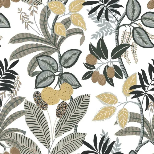 Vista 5 de RoomMates RMK11578RL Papel tapiz autoadhesivo Funky Jungle gris y amarillo