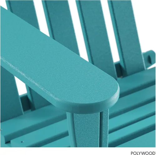 Vista 6 de POLYWOOD AD5030AR Silla Adirondack plegable clásica, Altura: 35.00" - Ancho: 29" - Profundidad: 35.00", Aruba