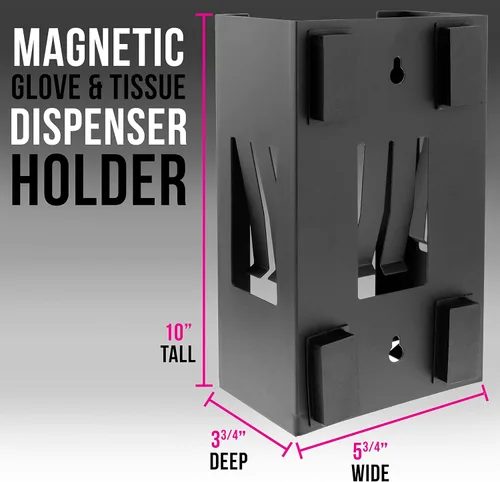 Vista 2 de TCP Global Soporte para guantes para montaje en pared, dispensador de guantes, soporte de caja de pañuelos para montaje en pared, dispensador