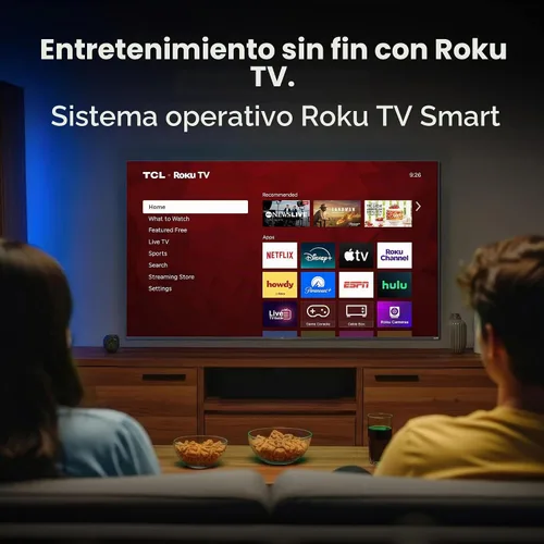 Vista 9 de TCL Smart TV Class R3D Series QLED Roku de 40 pulgadas Diseño sin bisel FullView, Google Cast y AirPlay 2 Televisión para dormitorio, dormitorio