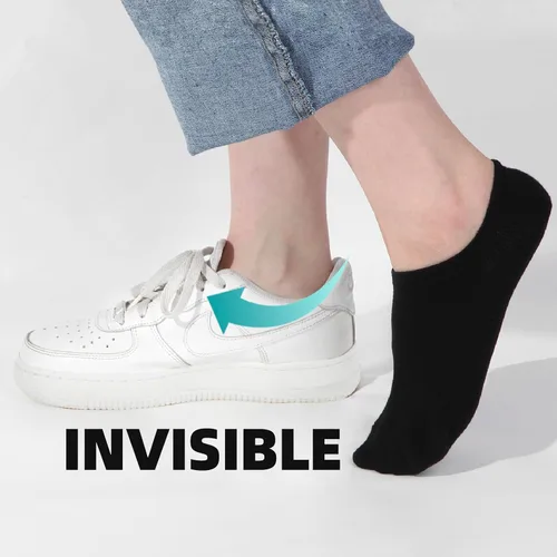 Vista 4 de Lngwioo 6 Pairs No Show Socks Women & Men Arch Support Non Slip Invisible Low Cut Liner Socks