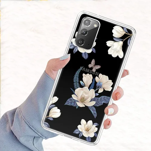 Vista 6 de Funda para Galaxy Note 20 5G, transparente, delgada, a prueba de golpes, suave goma de poliuretano termoplástico, cubierta protectora para teléfono