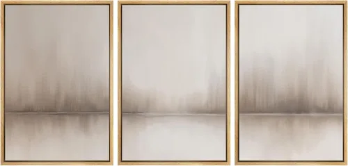 Vista 91 de SIGNWIN Lienzo enmarcado para pared, juego de arte tranquilo con reflejo de lago, acuarela, montaña y agua, ilustraciones modernas, arte abstracto