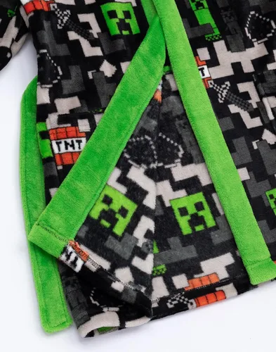 Vista 7 de Minecraft Albornoz para niños, niñas, niños, enredadera, juego TNT, pijama