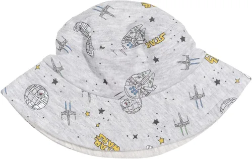 Vista 3 de STAR WARS The Mandalorian Grogu Yoda R2-D2 Chewbacca C-3PO - Mameluco para bebé y sombrero de sol para recién nacido a bebé