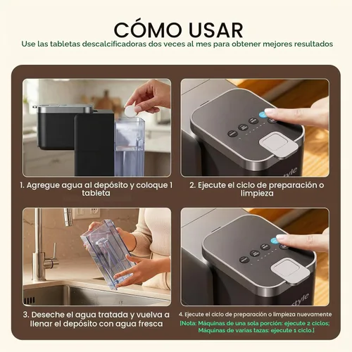 Vista 5 de Tastyle Tabletas limpiadoras descalcificadoras para cafetera, 30