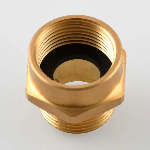 Vista 4 de Tecmolog Conector de accesorios de tubería de latón G 1/2 rosca hembra (Métrico BSP) a US 1/2 NPT macho adaptador convertidor de montaje de tubería