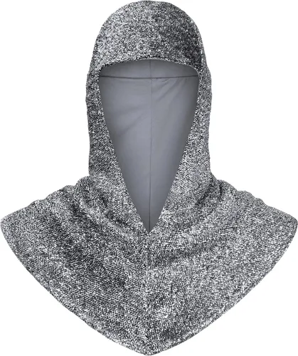 Vista 8 de Collar de cadena de imitación renacentista, coif medieval, caballero, capucha, armadura, LARP, accesorio para disfraz de Copsplay