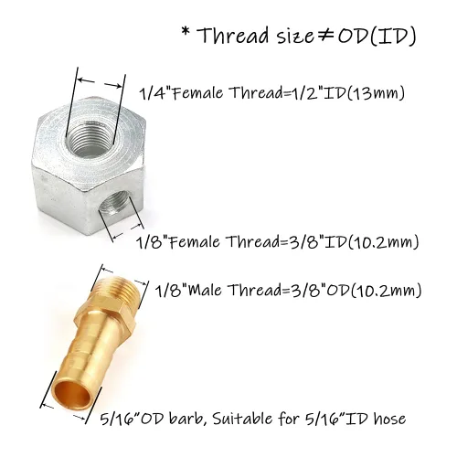 Vista 3 de Uenede Base magnética con conector de púas + boquilla plana de 1/4 pulgadas PT tubo de refrigerante de plástico con interruptor, manguera