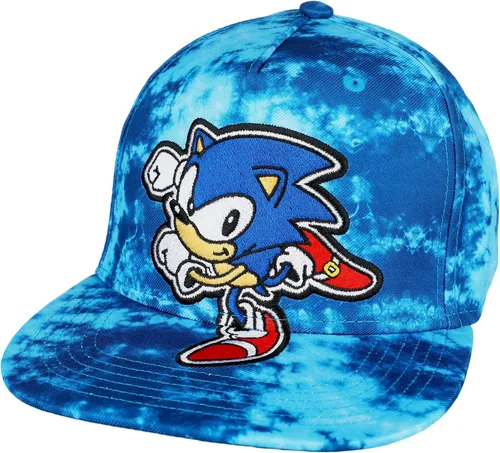 Vista 3 de Bioworld Sombrero Snapback Sonic The Hedgehog Tie-Dye para jóvenes, Sonic el erizo