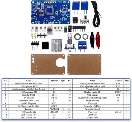 Vista 5 de Mini osciloscopio digital Kit de práctica de soldadura portátil electrónica DIY herramienta de aprendizaje para entusiastas de la electrónica