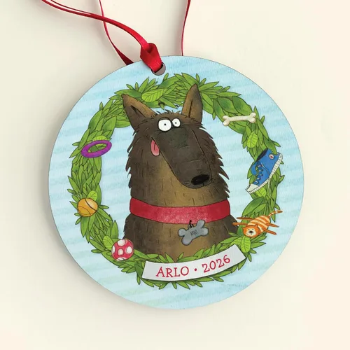 Vista 3 de Adorno personalizado, adorno personalizado con nombre, adorno personalizado para árbol de Navidad para amantes de los perros I See Me!