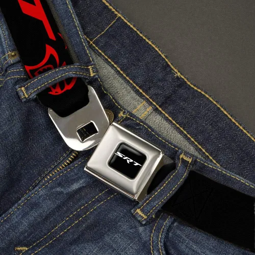 Vista 2 de Buckle-Down Men's Seatbelt Belt Viper SRT Hellcat Kids, Dodger Logo cBlue Blackred, 1.0" Wide-20-36 Inches