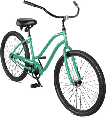 Vista 17 de Tracer ACE - Bicicleta crucero de playa de una sola velocidad de 26 pulgadas con freno de posavasos para hombres y mujeres, varios