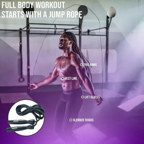 Vista 4 de Cuerda de saltar de velocidad para todas las edades, sin enredos, cable rápido, ideal para ejercicios en casa, cardio, boxeo y entrenamientos
