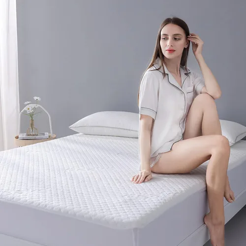 Vista 5 de Protección de colchón impermeable tamaño Twin para cama, funda de colchón acolchada con bolsillo profundo de hasta 15 pulgadas