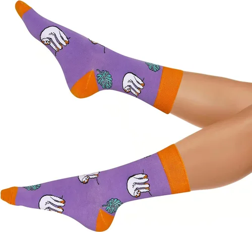 Vista 3 de Benefeet Sox Calcetines de algodón con estampado de girasoles para mujer, divertidos y bonitos calcetines de algodón con estampado floral