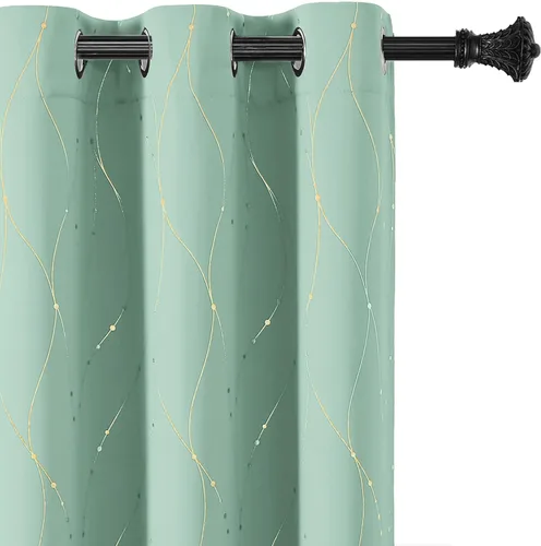 Vista 41 de BUHUA - Paneles de cortinas opacas para sala de estar, cortinas grises con aislamiento térmico, cortinas de ventana para dormitorio - 72 pulgadas