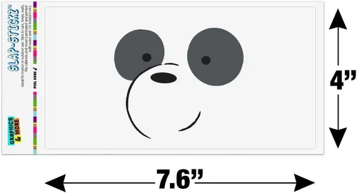 Vista 6 de We Bare Bears Panda Automotive Car Window Locker - Adhesivo para parachoques