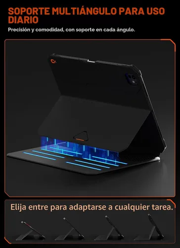 Vista 6 de SUPCASE Funda para iPad Pro de 13 pulgadas M5/M4 2025/2024 con soporte para lápices (UB Aero), [soporte ajustable] [contraportada desmontable]