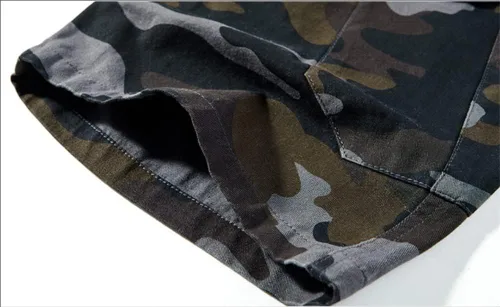 Vista 8 de EAEAO Pantalones cortos cargo de camuflaje para hombre de ajuste relajado con múltiples bolsillos de algodón