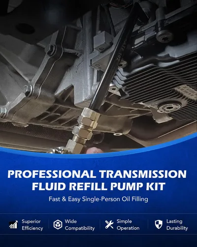 Vista 7 de OMT Juego de bomba de transferencia de fluidos de transmisión de 2 galones con 15 adaptadores ATF 7.5L Manual ATF Refill Tool for Auto Shops
