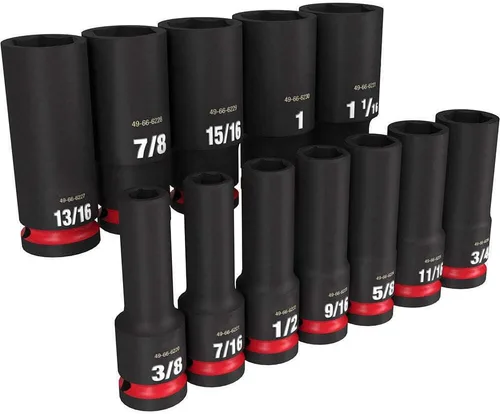 Vista 4 de 49-66-7011 para Milwaukee Shockwave 1/2 In Drive Sae Juego de llaves de impacto de 6 puntos - 12PC