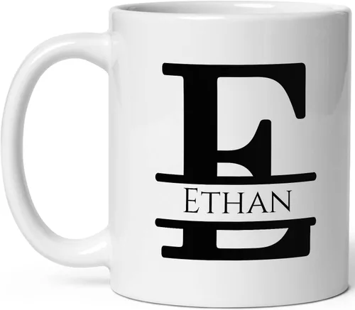 Vista 21 de Taza de café personalizada con monograma, letra inicial A personalizada para mujeres, hombres, niñas, niños, papás, mamás amigos, taza de café
