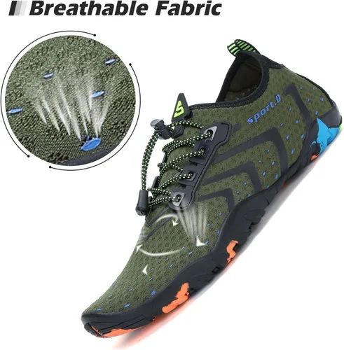 Vista 2 de Mishansha - Zapatos de agua para hombres y mujeres, secado rápido, para natación, buceo, surf, deportes acuáticos, piscina, playa, senderismo, yoga.