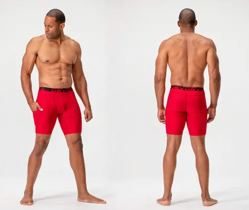 Vista 5 de DEVOPS Paquete de 3 o 5 pantalones cortos de compresión para hombre, pantalones cortos deportivos de elastano, para entrenamiento, correr