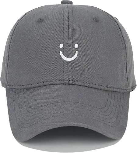 Vista 25 de Umeepar Gorra de béisbol con cara sonriente para mujeres y hombres, ajustable, de perfil bajo, de algodón, sin estructura, para papá