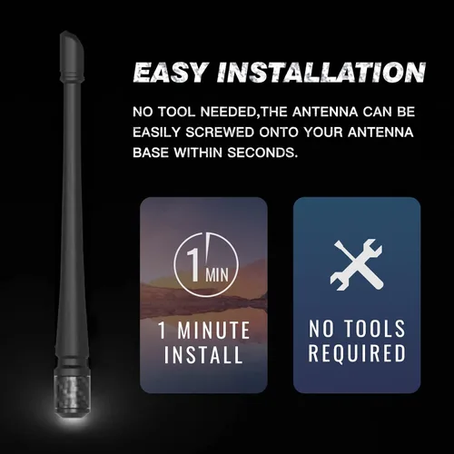 Vista 3 de Antena de 7 pulgadas compatible con Jeep Wrangler 2007+ y Gladiator 2020+