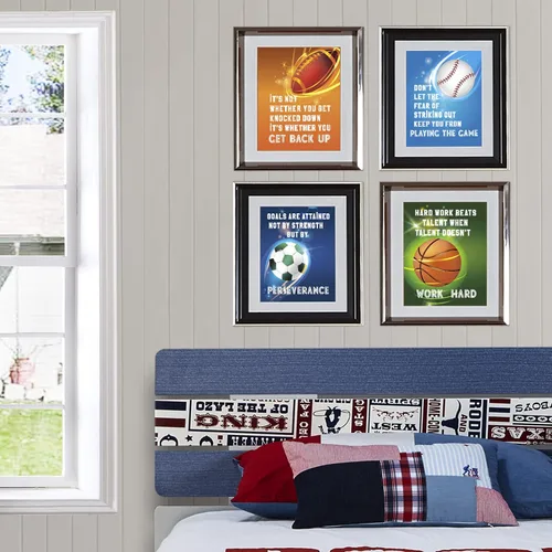 Vista 7 de Póster deportivo de frases motivacionales, cita deportiva, inspiradora, arte de baloncesto, fútbol, béisbol, fútbol, para dormitorio, sala