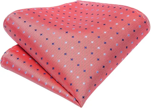 Vista 160 de Hi-Tie Corbata clásica de cachemira para hombre con pañuelo y gemelos a cuadros