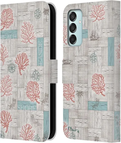 Vista 13 de Head Case Designs Officially Licensed Paul Brent Agate Mermaid Coastal Leather Wallet Case Compatible with Samsung Galaxy M15/F15 5G