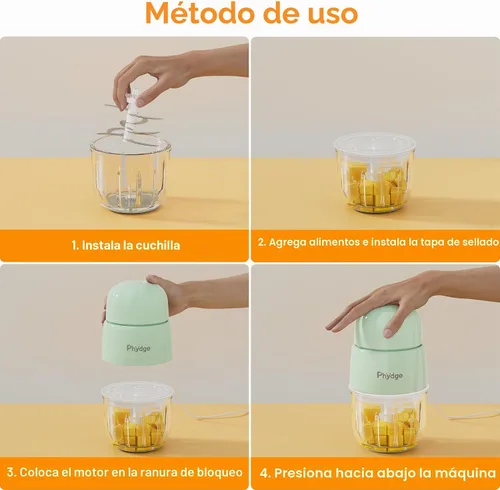 Vista 6 de Fabricante de Comida para Bebés, Licuadora Verde de Comida para Bebés, Fabricante de Puré de Comida para Bebés de 10 oz, Procesador de Alimentos