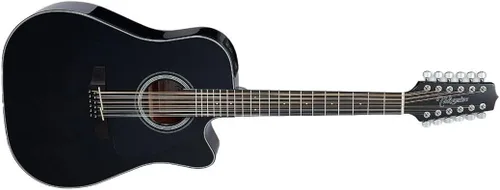 Vista 3 de Takamine G Series GD30CE-12 Dreadnought – Guitarra acústica-eléctrica, color negro