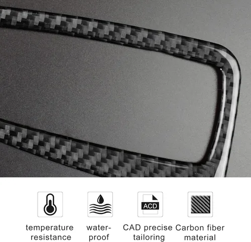 Vista 7 de Fibra de carbono, para accesorios de Mercedes Benz, calcomanía para interruptor de ventana de puerta interior de automóvil para Mercedes Benz W205